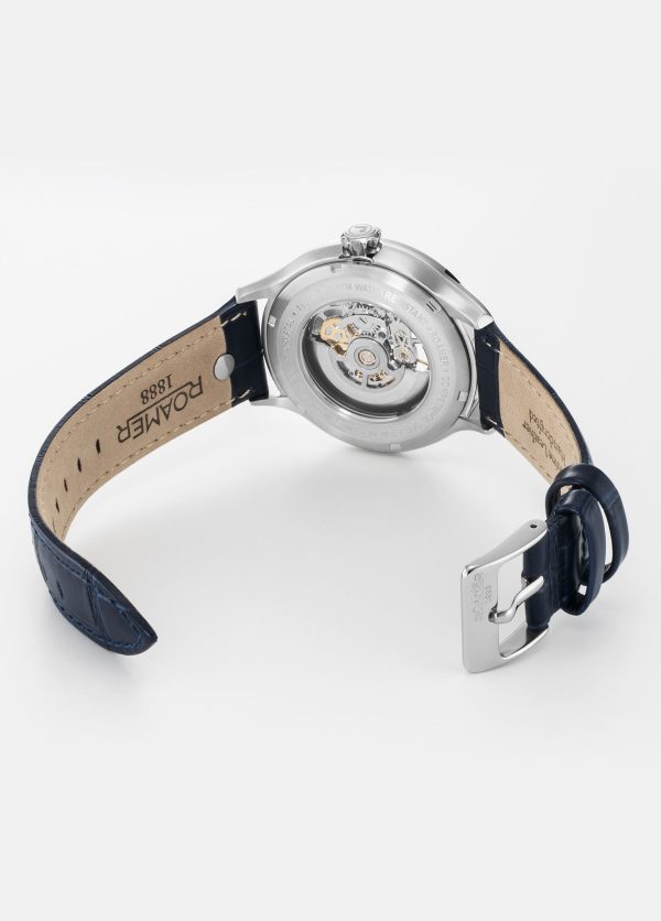 Competence Skeleton IV 43 mm Automatic Three-Hand Blue Leather Strap S