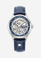 Competence Skeleton IV 43 mm Automatic Three-Hand Blue Leather Strap S