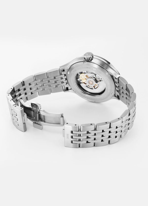 Competence Skeleton IV 43 mm Automatic Three-Hand Blue Dial Silver Bra