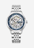 Competence Skeleton IV 43 mm Automatic Three-Hand Blue Dial Silver Bra