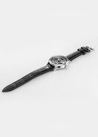 Competence Skeleton IV 43 mm Automatic Three-Hand Black Leather Strap