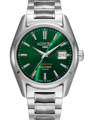 Searock Automatic 42 mm Automatic Three-Hand Date Green Dial Silver Br