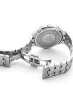 Slim Line Classic 40 mm Quartz Three-Hand Date Sky Blue Dial Silver Br