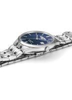 Slim Line Classic Ladies 30mm Quartz Two-Hand Date Dark Blue Dial Silv