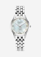 Soleure 30mm Quartz Two-Hand White Mop Dial Silver Bracelet Sapphire g