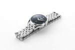 Soleure 30mm Quartz Two-Hand Black Mop Dial Silver Bracelet Sapphire g
