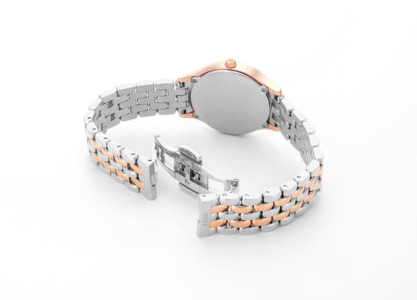 Soleure 30mm Quartz Two-Hand Green Mop Dial Two-Tone Bracelet Sapphire