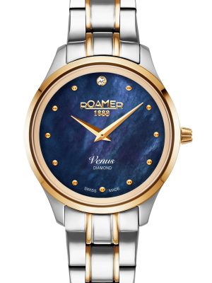 Venus Diamond 30mm Quartz Two-Hand Blue Mop W/Gp Indexes 1Pc 1.2Mm Dia