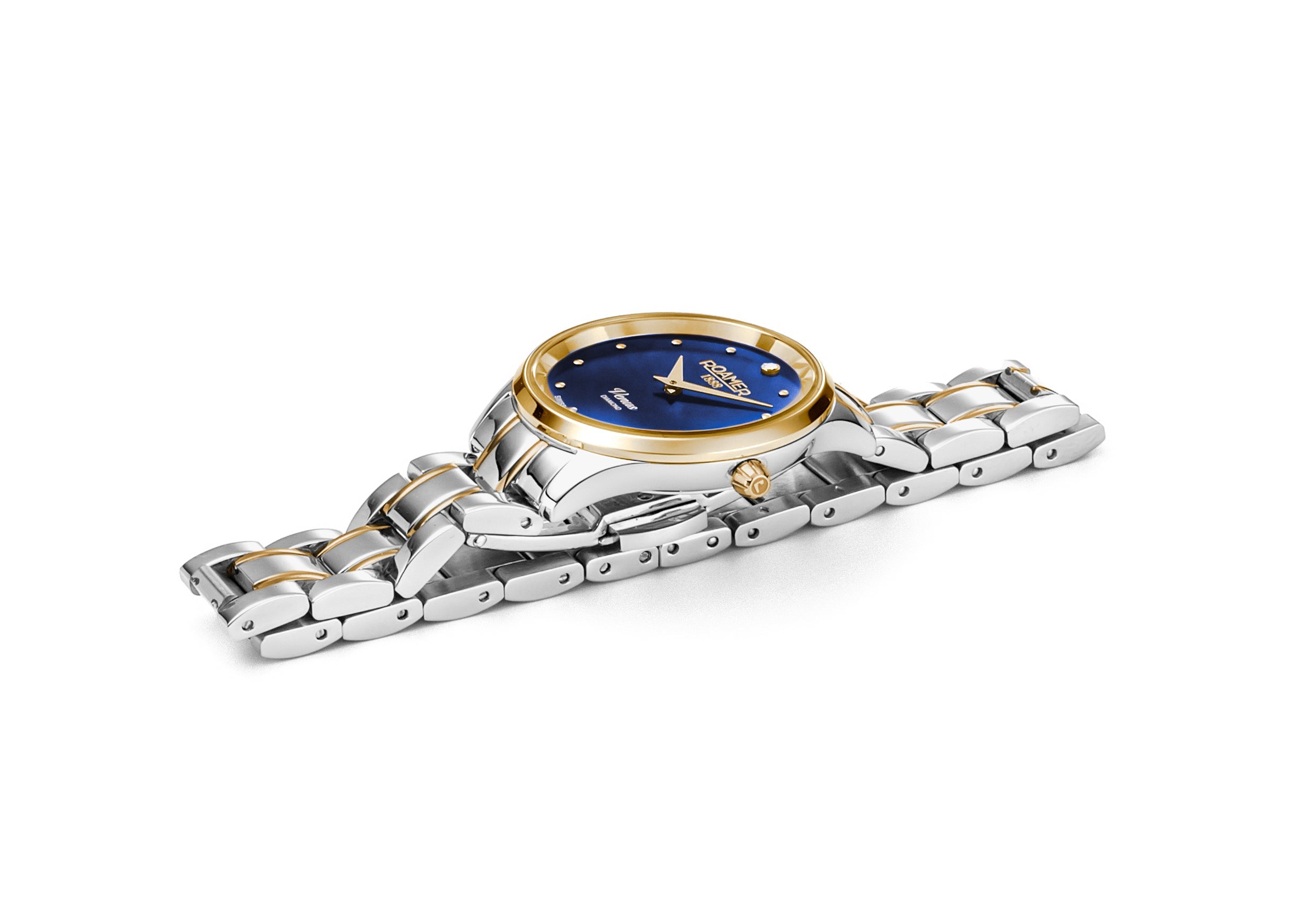 Venus Diamond 30mm Quartz Two-Hand Blue Mop W/Gp Indexes 1Pc 1.2Mm Dia