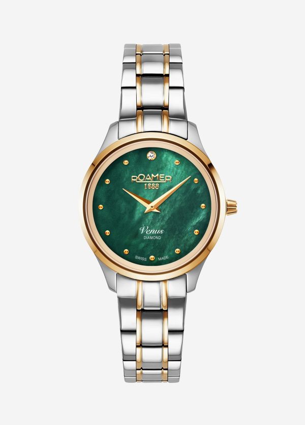 Venus Diamond 30mm Quartz Two-Hand Green Mop W/Gp Indexes, 1Pc 1.2Mm D