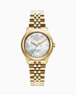 Cassandra Diamond 31 mm Quartz Three-Hand White MOP Dial Gold Bracelet