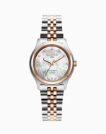 Cassandra Diamond 31 mm Quartz Three-Hand White Dial MOP Two-Tone Brac