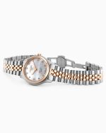 Cassandra Diamond 31 mm Quartz Three-Hand White Dial MOP Two-Tone Brac