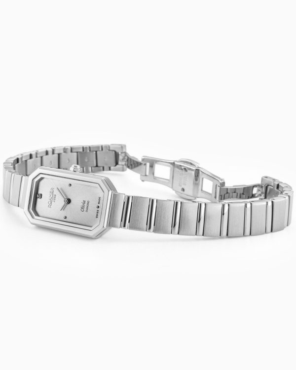 Olivia Diamond 18x29 mm Quartz Two-Hand Silver Dial Silver Bracelet Sa