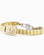 Olivia Diamond 18x29 mm Quartz Two-Hand Gold Dial Gold Tone Bracelet S