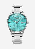 R Line Classic 43mm Quartz Three-Hand Date Sky Blue Dial Silver Bracel