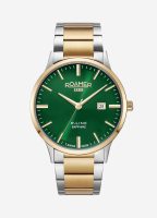 R Line Classic 43 mm Quartz Three-Hand Date Green Dial Two-Tone Bracel