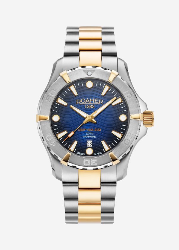 Deep Sea 200 43mm Quartz Three-Hand Date Blue Dial Two-Tone Bracelet S