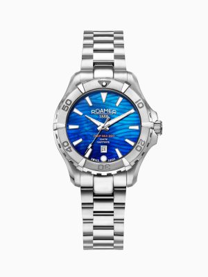 Deep Sea 200 Ladies 34mm Quartz Three-Hand Date Blue Dial Silver Brace