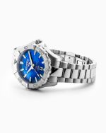 Deep Sea 200 Ladies 34mm Quartz Three-Hand Date Blue Dial Silver Brace