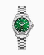 Deep Sea 200 Ladies 34 mm Quartz Three-Hand Date Green Dial Silver Bra