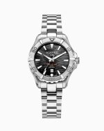 Deep Sea 200 Ladies 34mm Quartz Three-Hand Date Black Dial Silver Brac