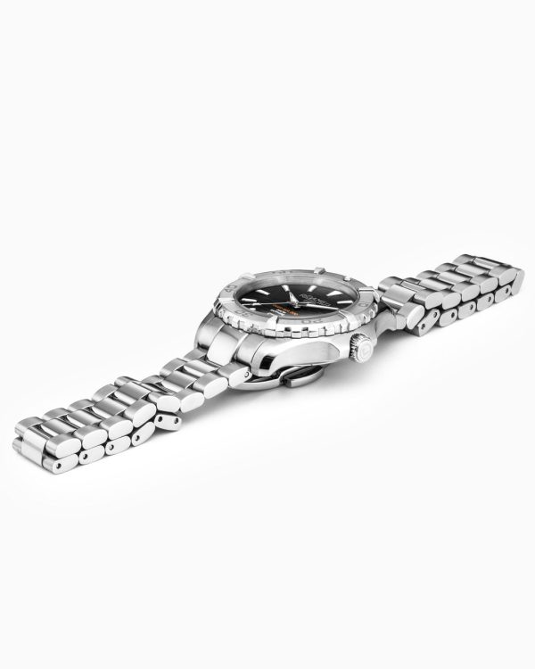 Deep Sea 200 Ladies 34mm Quartz Three-Hand Date Black Dial Silver Brac