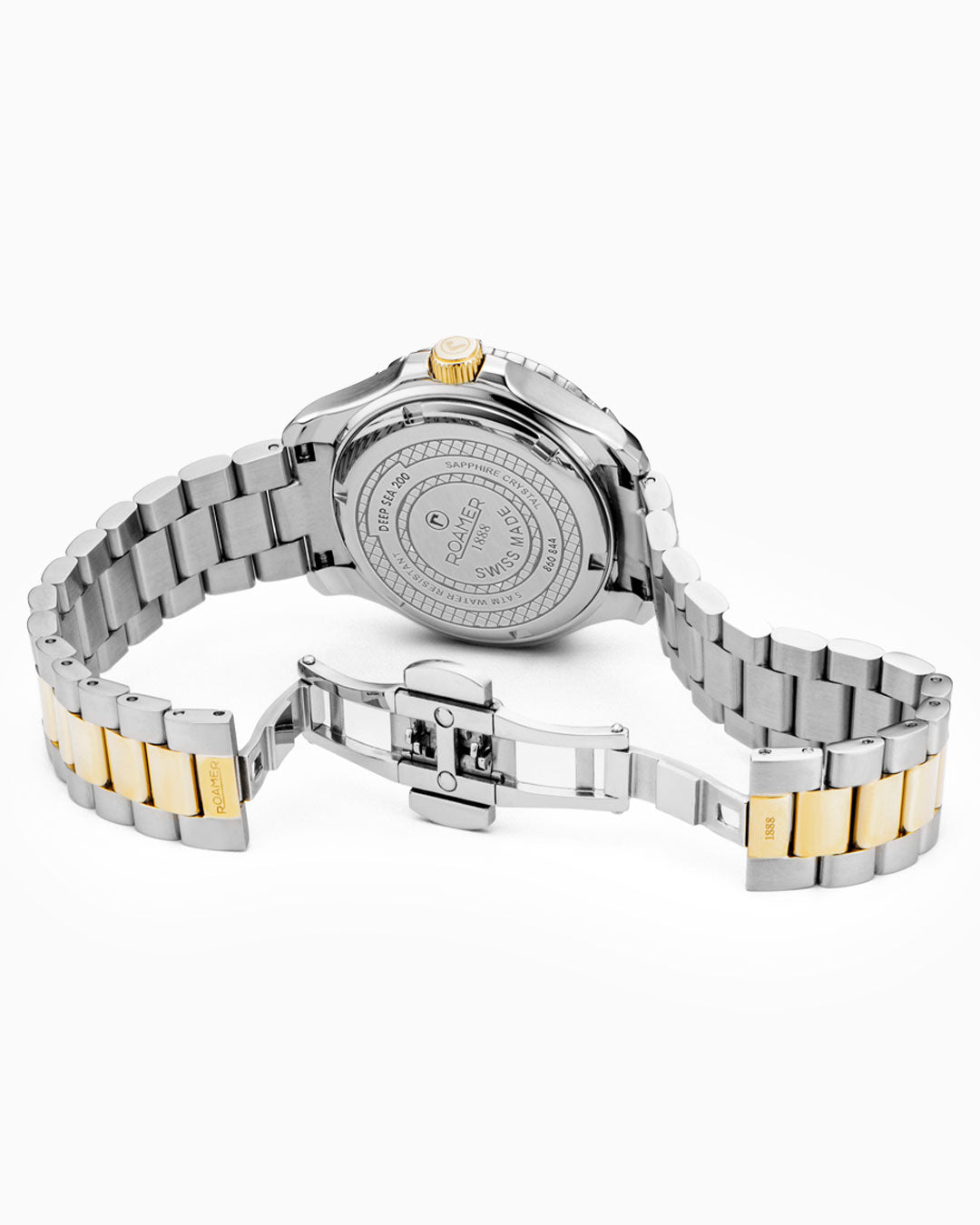 Deep Sea 200 Ladies 34mm Quartz Three-Hand Date White Dial Two-Tone Br