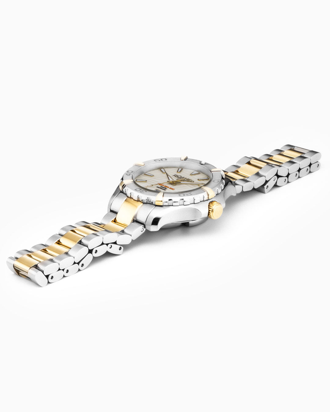 Deep Sea 200 Ladies 34mm Quartz Three-Hand Date White Dial Two-Tone Br