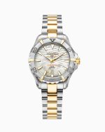 Deep Sea 200 Ladies 34mm Quartz Three-Hand Date White Dial Two-Tone Br