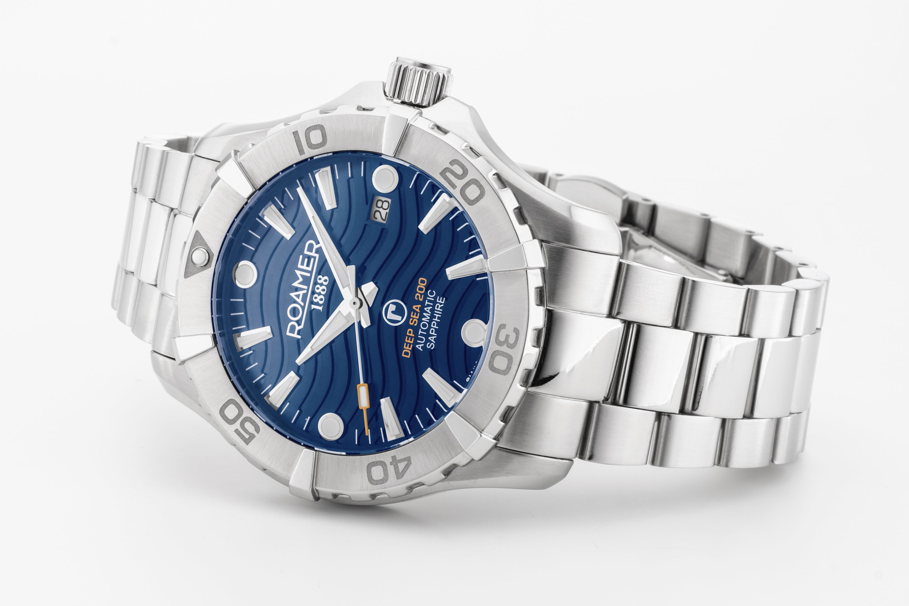 Deep Sea Automatic 43mm Automatic Three-Hand Date Blue Dial Silver Bra