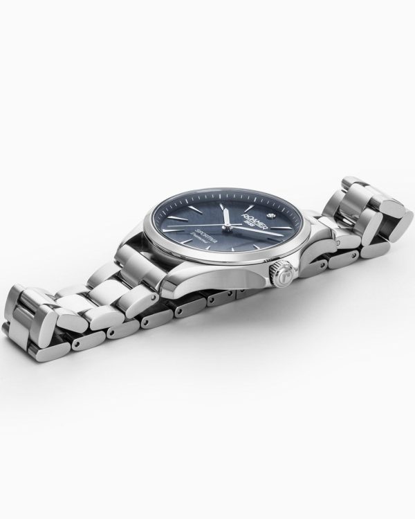 Sportiva 36mm Quartz Three-Hand Silver Black Dial Bracelet Sapphire gl