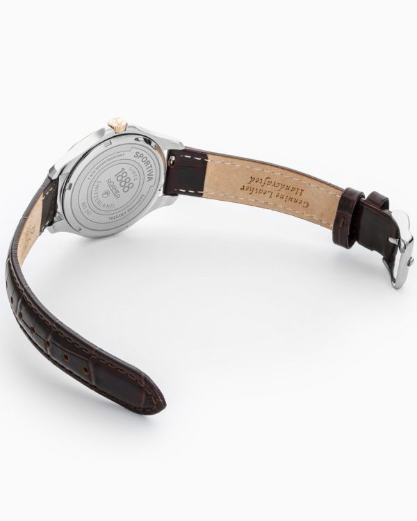 Sportiva 36mm Quartz Three-Hand White Mop Dial Two-Tone Bracelet Sapph