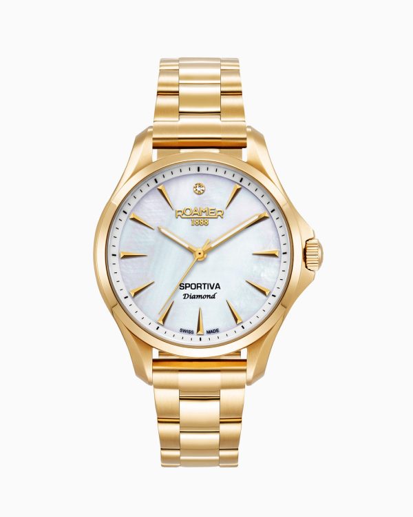 Sportiva 36mm Quartz Three-Hand Gold Bracelet Sapphire glass Stainless