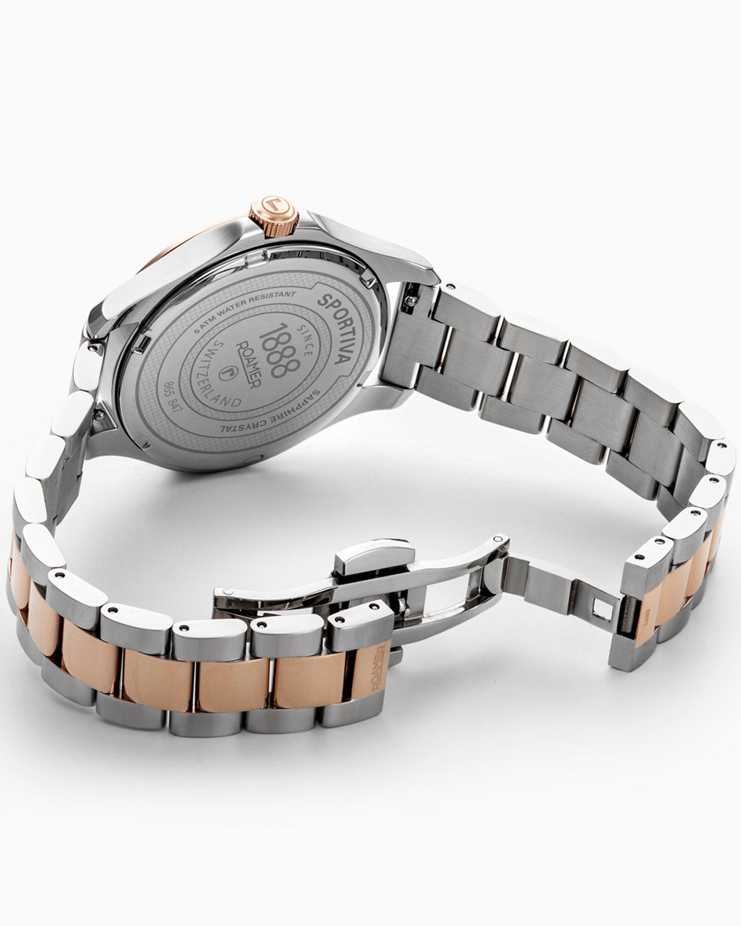 Sportiva 36mm Quartz Three-Hand Green Mop Dial Two-Tone Bracelet Sapph