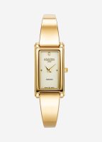 Elegance diamond 17x32mm Quartz Two-Hand Champagne dial Gold Tone Brac