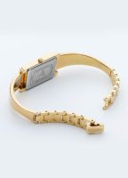 Elegance diamond 17x32mm Quartz Two-Hand Black Dial Gold Tone Bracelet