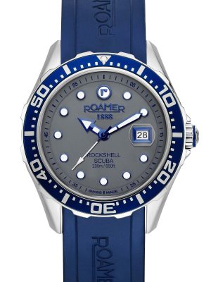 Rockshell Mark III Scuba 45mm Quartz Three-Hand Date Grey Dial Turning