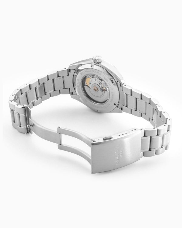 Pro Auto 42 mm Automatic Three-Hand Green Dial Silver Bracelet Sapphir