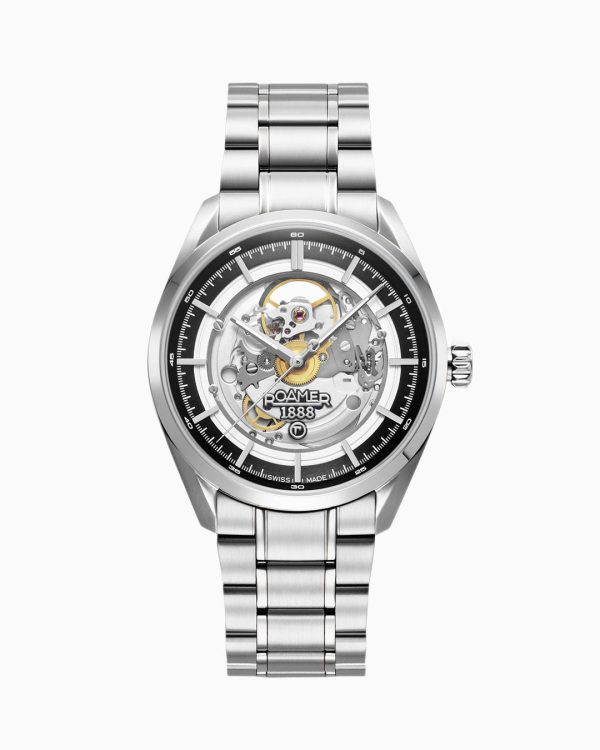 Pro Auto 42 mm Automatic Three-Hand Black Dial Silver Bracelet Sapphir