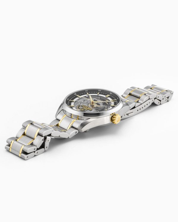 Pro Auto 42 mm Automatic Three-Hand Black Dial Two-Tone Bracelet Sapph