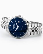 Classico Gents 40 mm Quartz Three-Hand Date Blue Sunray Dial Silver Br