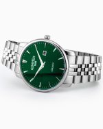 Classico Gents 40 mm Quartz Three-Hand Date Green Sunray Dial Silver B