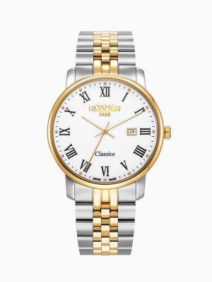 Classico Gents 40 mm Quartz Three-Hand White Dial Date White Dial Gold