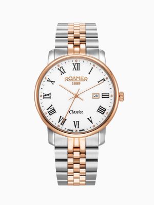Classico Gents 40 mm Quartz Three-Hand White Dial Date White Dial Rose