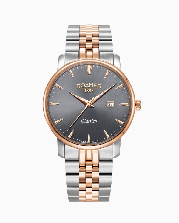 Classico Gents 40 mm Quartz Three-Hand Date Grey Sunray Dial Two-Tone