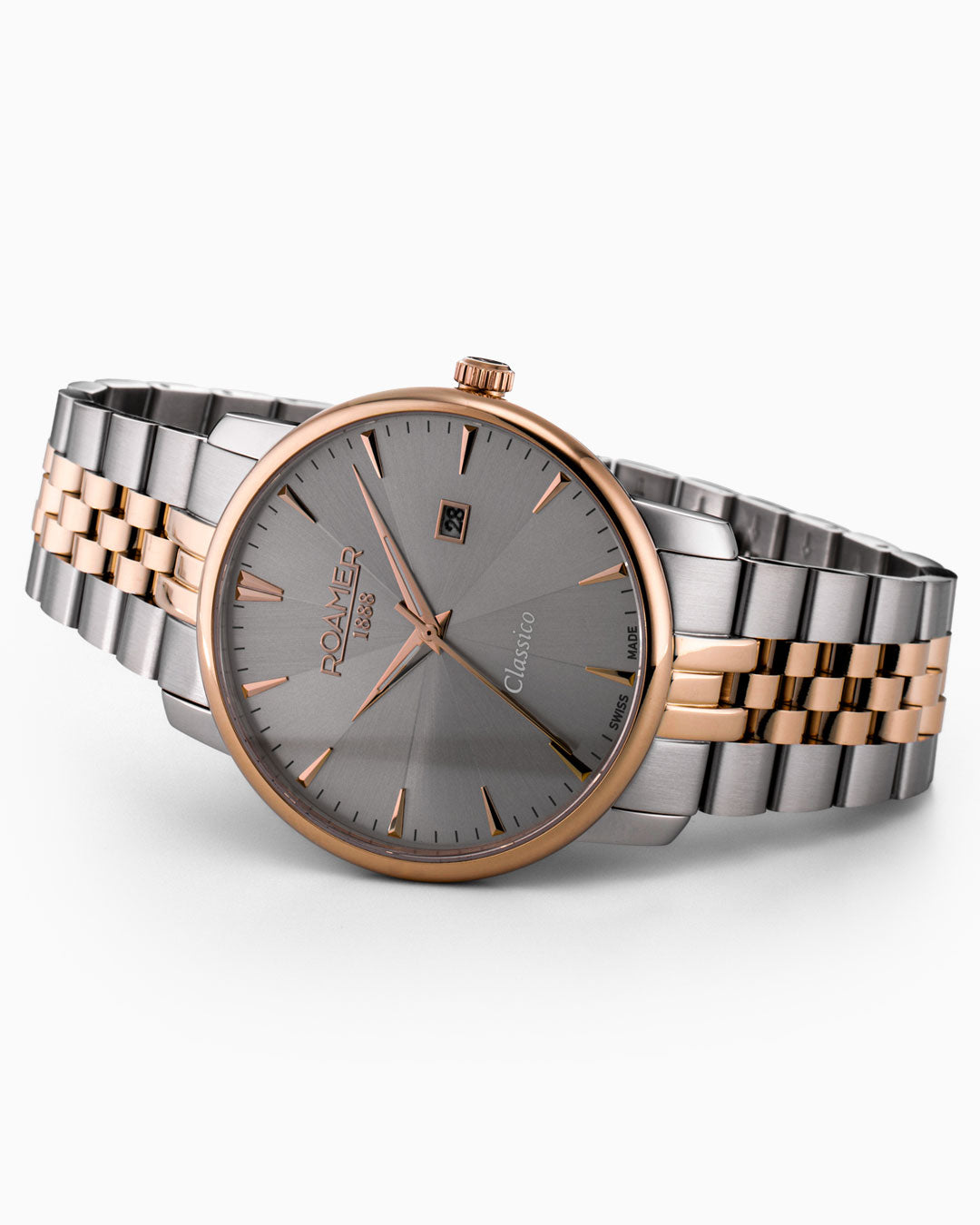 Classico Gents 40 mm Quartz Three-Hand Date Grey Sunray Dial Two-Tone