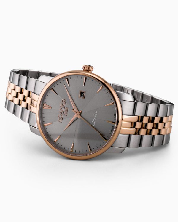 Classico Gents 40 mm Quartz Three-Hand Date Grey Sunray Dial Two-Tone