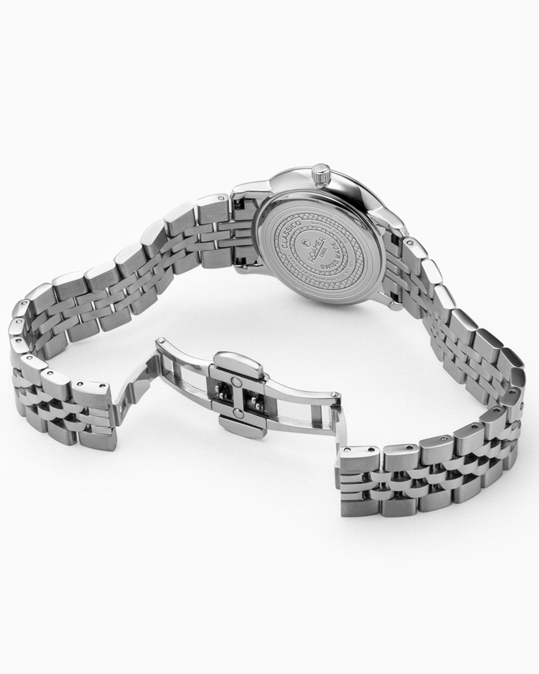 Classico Ladies 30mm Quartz Two-Hand White Dial Silver Bracelet Sapphi