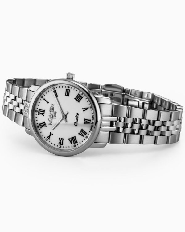 Classico Ladies 30mm Quartz Two-Hand White Dial Silver Bracelet Sapphi